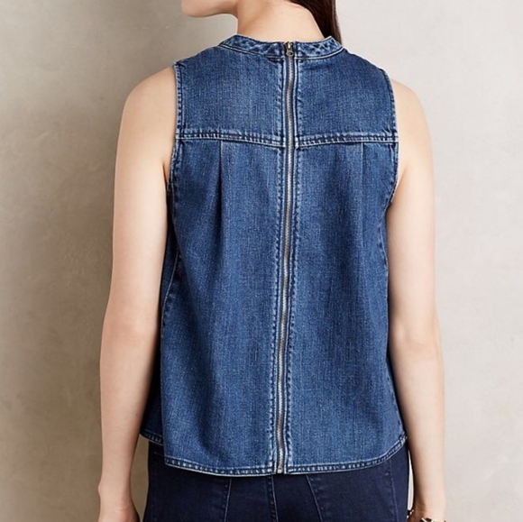 Anthropologie Holding Horses denim swing tank top - Picture 2 of 10